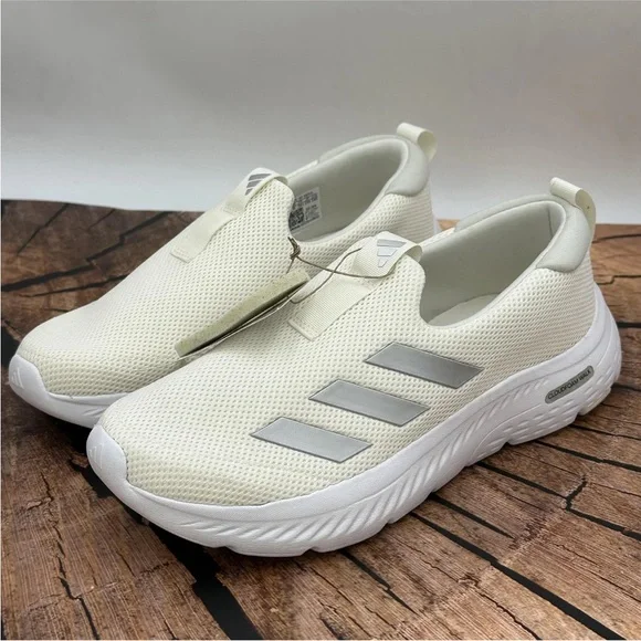 Adidas Shoes Womens Size 7.5 White Cloudfoam Move Slip On Walking Comfort JI4831 - Picture 5 of 11